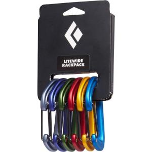 image:imageBLACK DIAMOND LiteWire Carabiner  Lightweight HotForged Wiregate  Durable Aluminum Build  Smooth Clipping for Trad amp Sport Rock ClimbingAssorted 6Pack