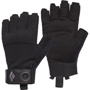 image:imageBLACK DIAMOND Mens Crag Gloves  Breathable Stretch Mesh  Synthetic Leather Palm  Durable Protection for Belaying amp Via FerrataBlack HalfFinger