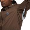 image:imageBLACK DIAMOND Mens Fineline Stretch Shell  BDdry Waterproof Jacket  Stretch Rain Shell  Packable Hiking amp Climbing LayerBasalt