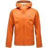 image:imageBLACK DIAMOND Mens Fineline Stretch Shell  BDdry Waterproof Jacket  Stretch Rain Shell  Packable Hiking amp Climbing LayerSaffron