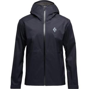 image:imageBLACK DIAMOND Mens Fineline Stretch Shell  BDdry Waterproof Jacket  Stretch Rain Shell  Packable Hiking amp Climbing LayerBlack