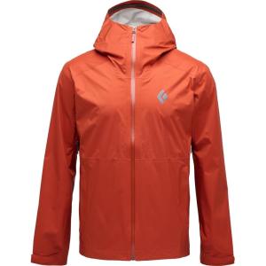 image:imageBLACK DIAMOND Mens Fineline Stretch Shell  BDdry Waterproof Jacket  Stretch Rain Shell  Packable Hiking amp Climbing LayerBurnt Sienna
