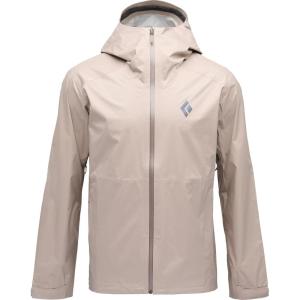 image:imageBLACK DIAMOND Mens Fineline Stretch Shell  BDdry Waterproof Jacket  Stretch Rain Shell  Packable Hiking amp Climbing LayerMoonstone