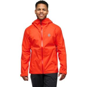 image:imageBLACK DIAMOND Mens Fineline Stretch Shell  BDdry Waterproof Jacket  Stretch Rain Shell  Packable Hiking amp Climbing LayerOctane