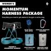 image:imageBLACK DIAMOND Womens Momentum Rock Climbing Harness  Dual Core Construction  Adjustable Waist amp Leg LoopsAqua Verde Package 10