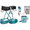 image:imageBLACK DIAMOND Womens Momentum Rock Climbing Harness  Dual Core Construction  Adjustable Waist amp Leg LoopsAqua Verde Package 10