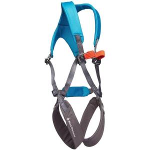 image:imageBLACK DIAMOND Kids Momentum Rock Climbing Harness  Adjustable Waist amp Leg Loops  For Indoor amp Outdoor ClimbingAzul Fullbody Harness