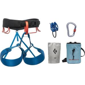 image:imageBLACK DIAMOND Mens Momentum Rock Climbing Harness  Dual Core Construction  Adjustable Waist amp Leg LoopsKingfisher Package 10
