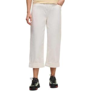 image:imageBLACK DIAMOND Womens Dirtbag Pants  Organic Cotton Canvas  Relaxed Fit  Elastic Waist  Durable Climbing amp Work PantsOffwhite