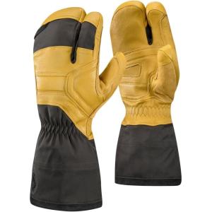 image:imageBLACK DIAMOND Mens Guide SkiSnow Gloves  Premium Leather Shell  Waterproof amp Insulated  Includes GoreTEX Insert Plus Warm Technology amp Goat Leather PalmBeeswax 20 3 Finger Gloves