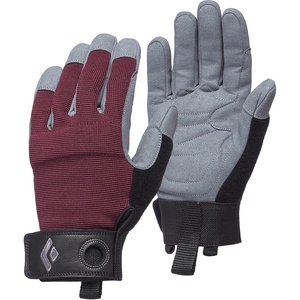 image:imageBLACK DIAMOND Womens Crag Gloves  Breathable Stretch Mesh  Synthetic Leather Palm  Durable Protection for Belaying amp Via FerrataBordeaux FullFinger